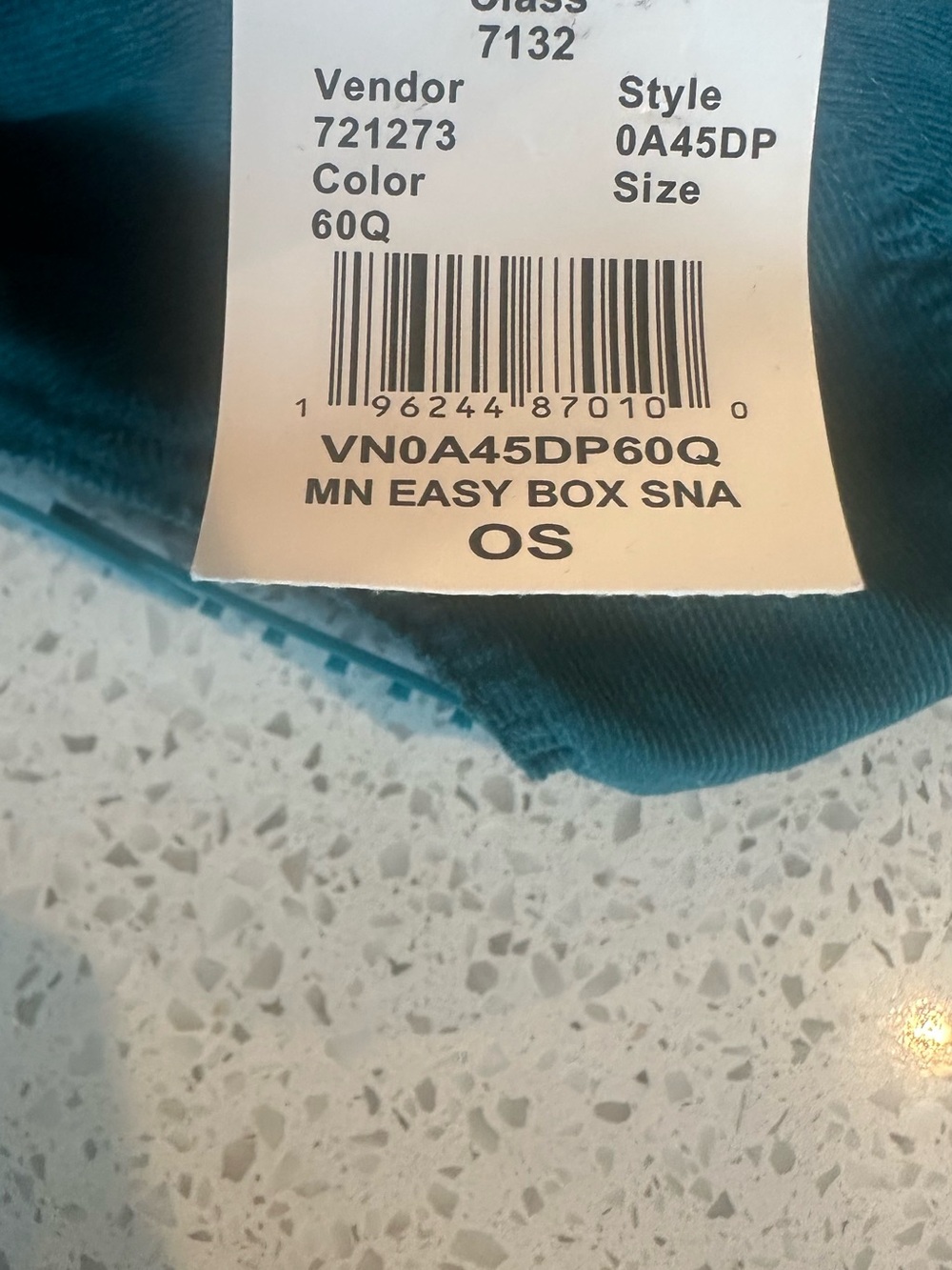 Vans Deep Teal Corduroy Cap with Embroidered Logo - Picture 3 of 4
